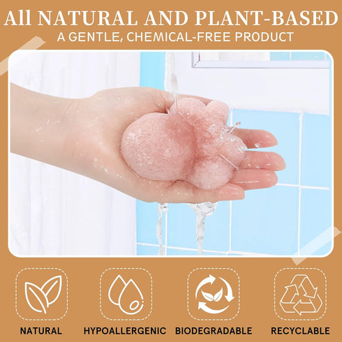 Konjac Baby Bath Sponge for Bathing, Classic Shapes Natural Bath Sponges for Infants, Toddler, Newborns, Natural and Safe Plant-Based Konjac Baby ...