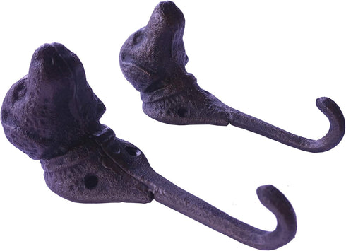 LuLu Decor, Cast Iron Dog Face Hooks, Set of 4 Hooks, Ready to Hang on Wall (4 pcs)...