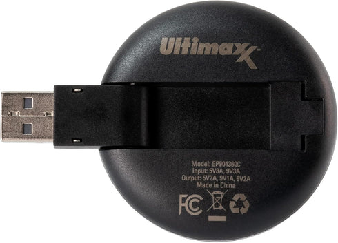 Ultimaxx USB Qi Fast Charger Pad Compatible with iPhone 14/14 Plus/14 Pro/14 Pro Max/13/13 Mini/SE 2022/12/11/X/8, Samsung Galaxy S20 Ultra/ S20/ ...