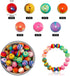 70 pcs 15mm Silicone Round Beads Making Kit, Silicone Beads Bulk, Round Silicone Beads, for Jewelry Crafts Necklace Garland Bracelet (7 Styles)...
