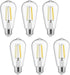 Vintage LED Edison Bulbs, 6W, Equivalent 60W, High Brightness Cool White 4000K, ST58 Antique LED Filament Bulbs with 90+ CRI, E26 Medium Base, Dim...