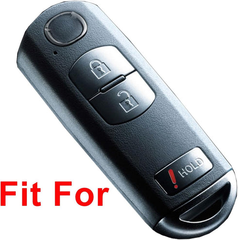 WAZSKE13D01 Alegender 3Btn Smart Key Fob Remote Covers Case Holder Jacket for 2016 2017 2018 2019 Mazda 3 CX3 CX5 CX7 CX9 SPEED3...