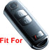 WAZSKE13D01 Alegender 3Btn Smart Key Fob Remote Covers Case Holder Jacket for 2016 2017 2018 2019 Mazda 3 CX3 CX5 CX7 CX9 SPEED3...