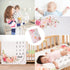 Baby Monthly Milestone Blanket for Boy Girl Soft Floral Memory Blanket Newborn Growth Chart Milestone Blanket Cute Photo Background Blanket with W...