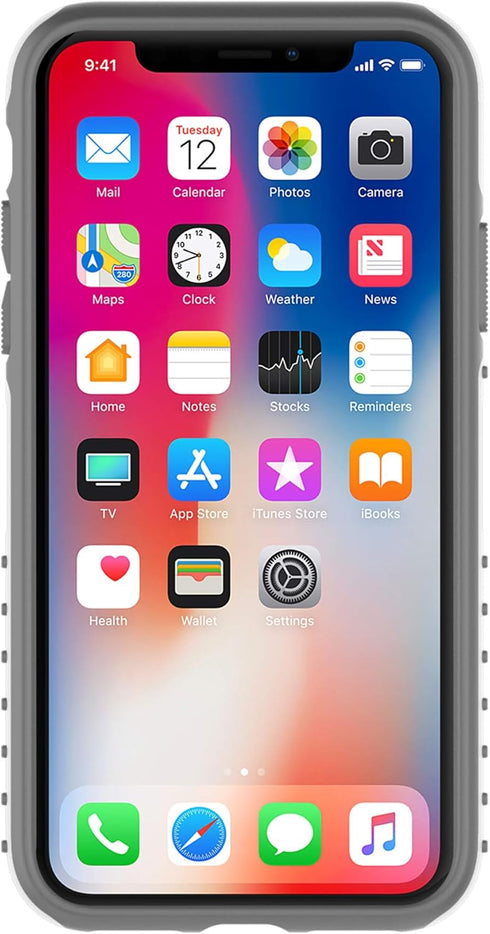 Under Armour UAIPH-011-WGR-V UA Protect Grip Case for iPhone Xs & iPhone X - White/Graphite...