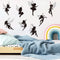 Black Fairy Girls Room Wall Decal DIY Cute Fairy with Large Wings Silhouette Wall Stickers Murals Decor Peel & Stick Baby Nursery Room Kids Bedroo...