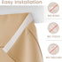 Self-Adhesive Sidelight Door Curtain,Door Curtains for Door Window Small Door Window Coverings, 1 Panel, W10 x L42, Beige...