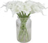 Duovlo 20pcs Calla Lily Bridal Wedding Bouquet Lataex Real Touch Artificial Flower Home Party Decor (Pure White)...