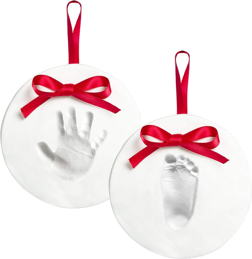 Pearhead Babyprints Baby's First Handprint or Footprint Ornament Kit, Easy No-Bake DIY Clay Impression Kit, Christmas Baby Gift, Baby Keepsake Orn...