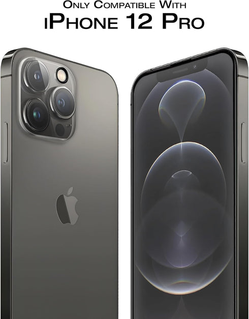 iTedel Bundle with 2 Pack iPhone 12 Pro Screen Protectors & 2 Pack Camera Lens Protectors Premium Series Full Coverage Tempered Glass Easy Install...