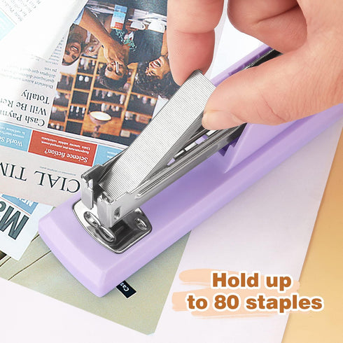 Stapler, Office Stapler, Stapler for Desk Portable Durable Staplers Office Supplies (Purple)...