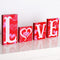 Valentines Day Decor Love Blocks Wooden Table Sign, Red Valentines Day Decorations For The Home Table Decor Valentine Gifts, For Wedding Anniversa...
