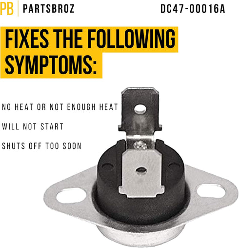 Dc47-00016a Thermal Fuse Samsung Dryer Model Dv218aew/xaa Dv40j3000ew/a2 Dv42h5200ep/a3 Dv42h5200ew/a3 Dv45h7000ew/a2 Dv210aew/xaa Dv219aew/xaa Dv220aew/xaa Dv365etbgwr/a3 Dv419aew/xaa Dv42h5000ew/a3