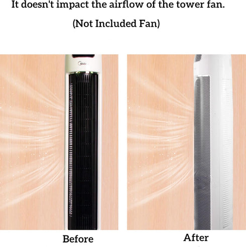 Mesh Cover for Oscillating Tower Fan (Not Included Fan),Tower Fan Guard Covers for Kids Finger Protector,Reusable Oscillating Floor Fan Dustproof ...