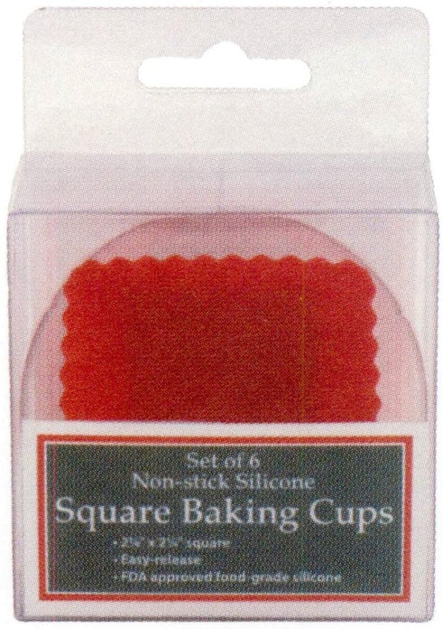 Kitchen Supply Square Silicone Baking Cups, Set of 6...