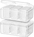 Blulu 24 Pcs Small Bead Organizer Plastic Storage Containers, Clear with 2 Hinged Lid Cases (6.69 x 4.06 x 2.76 Inch, 2.56 x 1.77 x 0.79 Inch)...