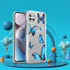 Cell Phone Case for Motorola Moto One 5G Ace, Moto One 5G Ace Case Clear Acrylic Backing with Blue Butterfly Design, Flexible TPU Bumper Shockproo...