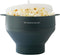 The Silicone Kitchen Silicone Microwave Popcorn Maker Collapsible Bowl, Non-Toxic, Dishwasher Safe, Dark Blue...