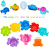 INNOCHEER Baby Bath Toys for Water Table, Toddler Water Toys with Mold Free Bath Toys Stacking Cups, Quick Dry Organizer Net, 13 Pcs Water Table T...