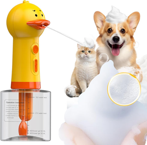 Electric Dog Cleaning Foam Machine, Automatic Dog Soap Dispenser for Bath, Rechargeable Pet Shampoo Mixing Bottle for Cleaning, IPX7 Waterproof Do...