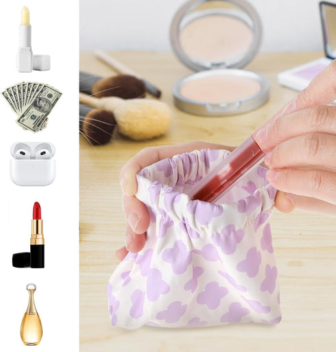 3 PCS Makeup Bag Printed Pocket Cosmetic Bag Waterproof Mini Travel Bag Self Closing Travel Kit Organizer Bag Portable Mini Travel Purse Pouches N...