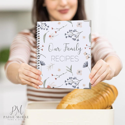Blank Recipe Book To Write In Your Own Recipes - Family Recipe Journal to Create Your Own Cookbook - 100 Page Empty Spiral Recipe Notebook - Hardc...