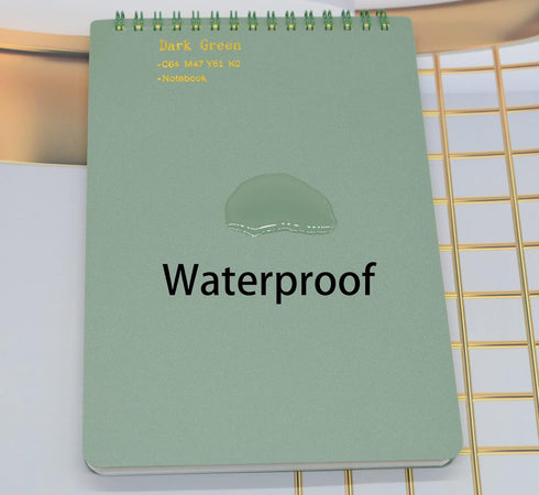 Yansanido Top Bound Spiral Notebook, 4 Pcs 4 Color A5 Size Thick Plastic Hardcover 7mm College Ruled Paper 80 Sheets (160 Pages) Journal for Schoo...