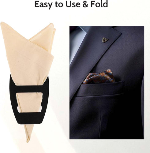 2 Pack Assorted Pocket Square Holder for Men Prefolded Silk Square Scarf Tuxedos Suits Dinner Jackets Organizer Accessories...