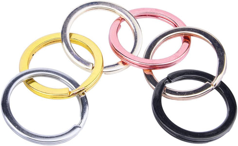 1 Inch Flat Key Chain Ring Metal Split Keychain Keyrings for Car Home Keys Organization, Arts Crafts, Lanyards, 36 Pieces...
