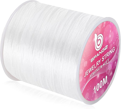 Stretchy String for Bracelets,1mm 100M Elastic Bracelet String Cord Stretch Bead Cord for Jewelry Making Stretch Bead Cord Necklaces,Jewelry and B...