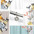 Sunlit Fashion Design Cute Paw Print Polished Shower Curtain Hooks for Dog Cat and Bear, Rust Proof Oil Rubbed Metal Shower Curtain Rings-12 Pack...