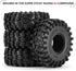 INJORA 1.0 Tires - S5 Swamp Stomper Crawler Tires for TRX4M AX24 SCX24 FCX24 1/18 1/24 RC Crawler Car, 63 * 24mm, T1018...