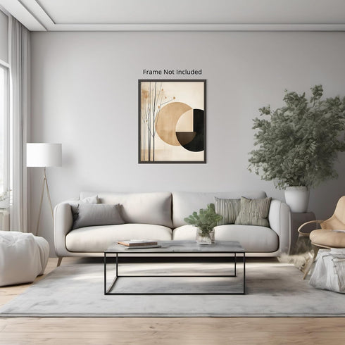 Posterizer 1 pcs-minimalist, geometric design-gold and black 7-Abstract & Modern Art-Gift for Men Women Teens-Chic Home Decor- unframed wall art...