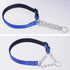 1 PC Pet Martingale Dog Collar with Stainless Steel Chain No Slip Dog Collar Reflective Nylon Adjustable Collar for Puppy Medium Large Dogs (Blue,...
