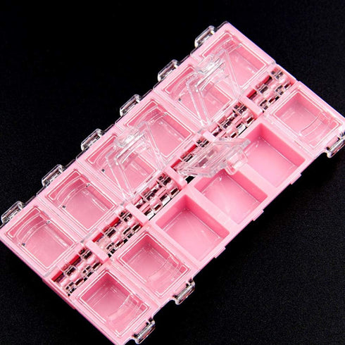 ARTIBETTER 4 Pcs Jewelry Storage Box 12 Compartments Clear Plastic Storage Case Nail Art Container for Glitter, Beads, Sequins, Jewelry Storage...
