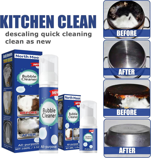 Bubble Cleaner, All Purpose Bubble Cleaner Kitchen Deep Cleaning Spray, All-purpose Rinse-free Cleaning Spray(3PC)...