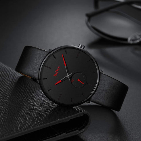 Mens Watches Minimalist Ultra Thin Waterproof Fashion Dressy Wrist Watch for Men Business Casual Luxury Quartz Analog Watch...
