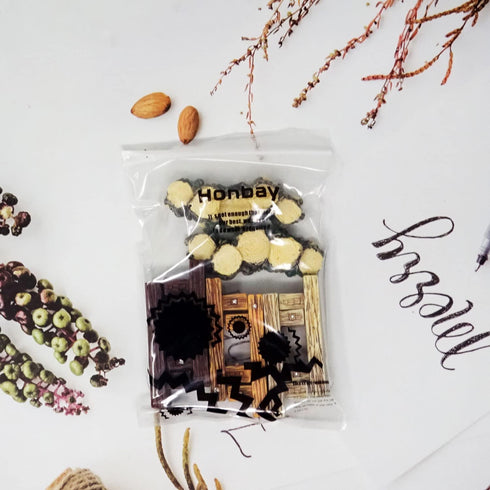 Honbay 8PCS Mini Resin Wooden Style Benches Artificial Root Stump Miniature Fairy Garden Ornaments for Moss Terrariums Landscape Dollhouse Accesso...