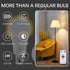 Texsens-Rechargeable-LED-Emergency-Light-Bulb, 7W 600LM 3000K E26 Battery Powered Lamp with Hooks & Remote Controller for Power Outage Camping Hur...