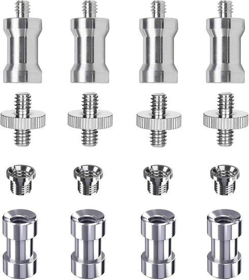 16PCS Camera Screws Mount Set 1/4 Inch and 3/8 Inch Threaded Converter Screws Adapter Flash Shoe Mount for DSLR Camera/Tripod/Monopod/Ballhead/Fla...