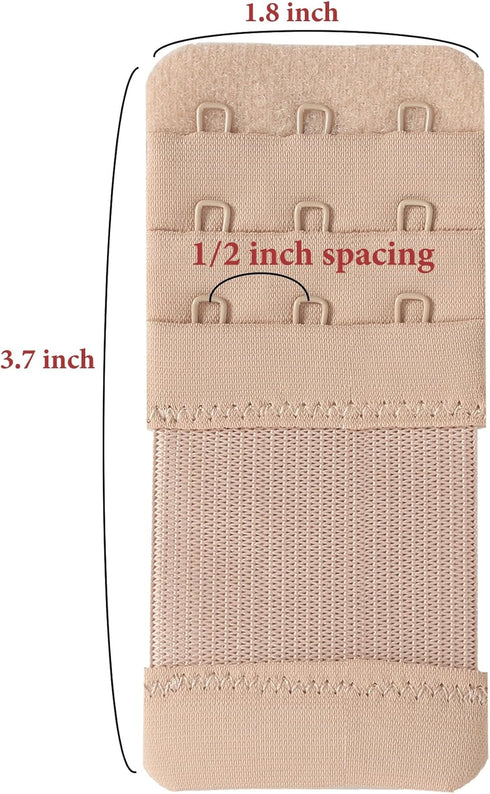 SAMGU Women's Bra Extenders 2 Hook / 3 Hook / 4 Hook / 5 Hook / 6 Hook, Soft Stretchy Back Bra Extension Strap...