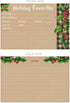 Kraft Look Holiday Favorites Recipe Cards / 50 Rustic Faux Kraft Christmas Recipe Card Pack / 4" x 6" Flat Double Sided Vintage Design Baking Dire...