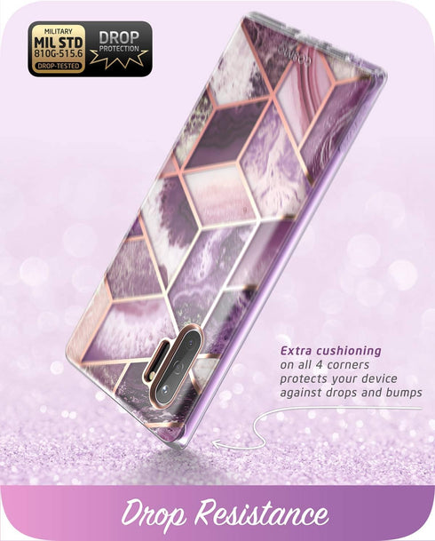 i-Blason Cosmo Series Case Designed for Galaxy Note 10 (2019 Release), Protective Bumper Marble Design Without Built-in Screen Protector (Purple)...