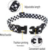 Dog Collar, Comfortable Adjustable Fashion Checkerboard Grid Black and White Color Plaid Collar, Durable Buckle Collar for Pet Dog Cat...