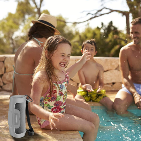 Silicone Case Cover for JBL Charge 4 Portable Waterproof Wireless Bluetooth Speaker, Travel Gel Soft Skin,Waterproof Rubber Carrying Pouch with St...