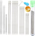 Y-Axis 26 Pcs Assorted Beading Needles Including 6 Pcs Big Eye Beading Needles + 20 Pcs Long Straight Beading Thread Needles with Needle Bottle...