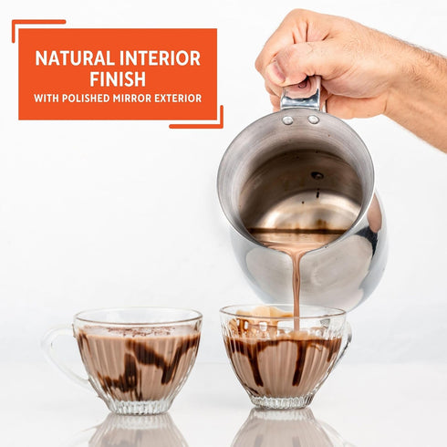 IMUSA USA GAU-80232W Aluminum Chocolatera 2-Quart, Silver...