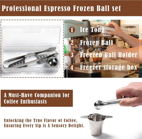 Espresso Frozen Ball for Espresso Coffee Espresso Cooling Tool Stainless Steel Chiller Ball/Ice Sphere, Espresso Cooler (NOT SOLID)...