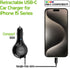 Cellet USB-C (Type-C) Retractable Car Charger, Fast Car Charger Compatible for iPhone 15, Samsung Galaxy Smartphones, LG Motorola Moto Google Pixe...