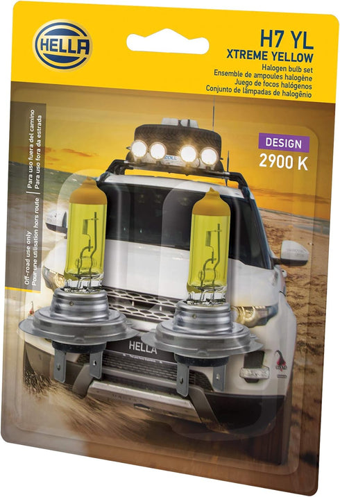 HELLA H7 YL Xtreme Yellow Bulb (12V 55W), 2 Pack...